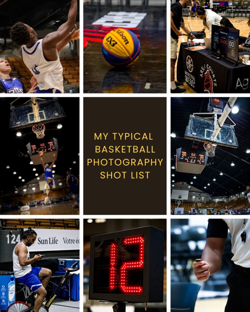 sports photography basketball shot list